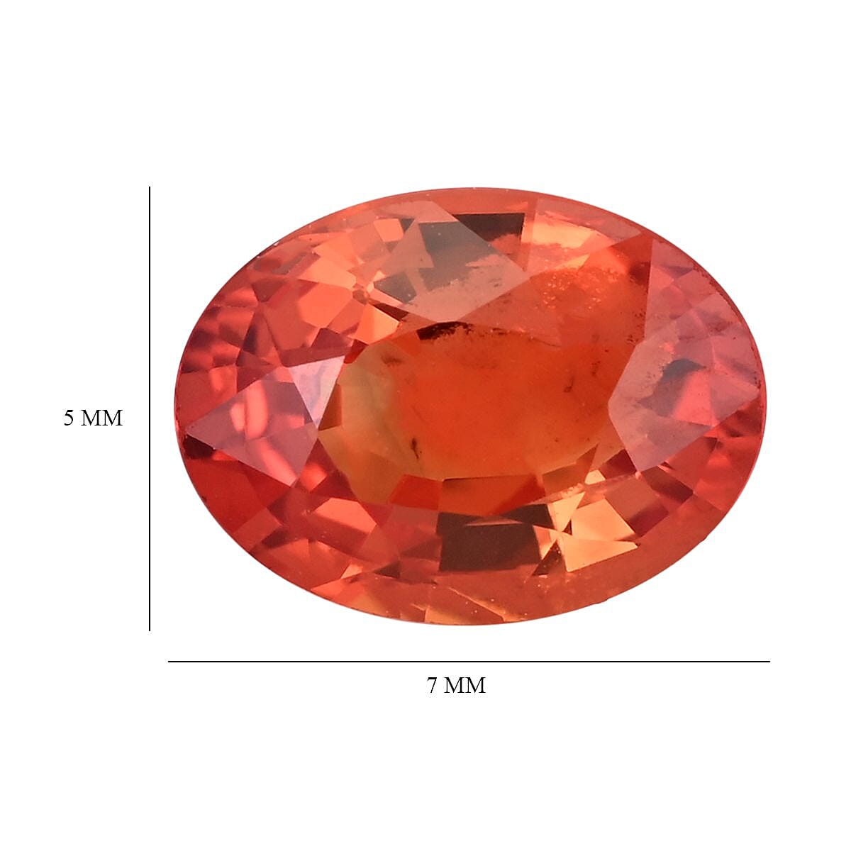 AAAA Red Sapphire (Ovl 7x5 mm) 0.80 ctw