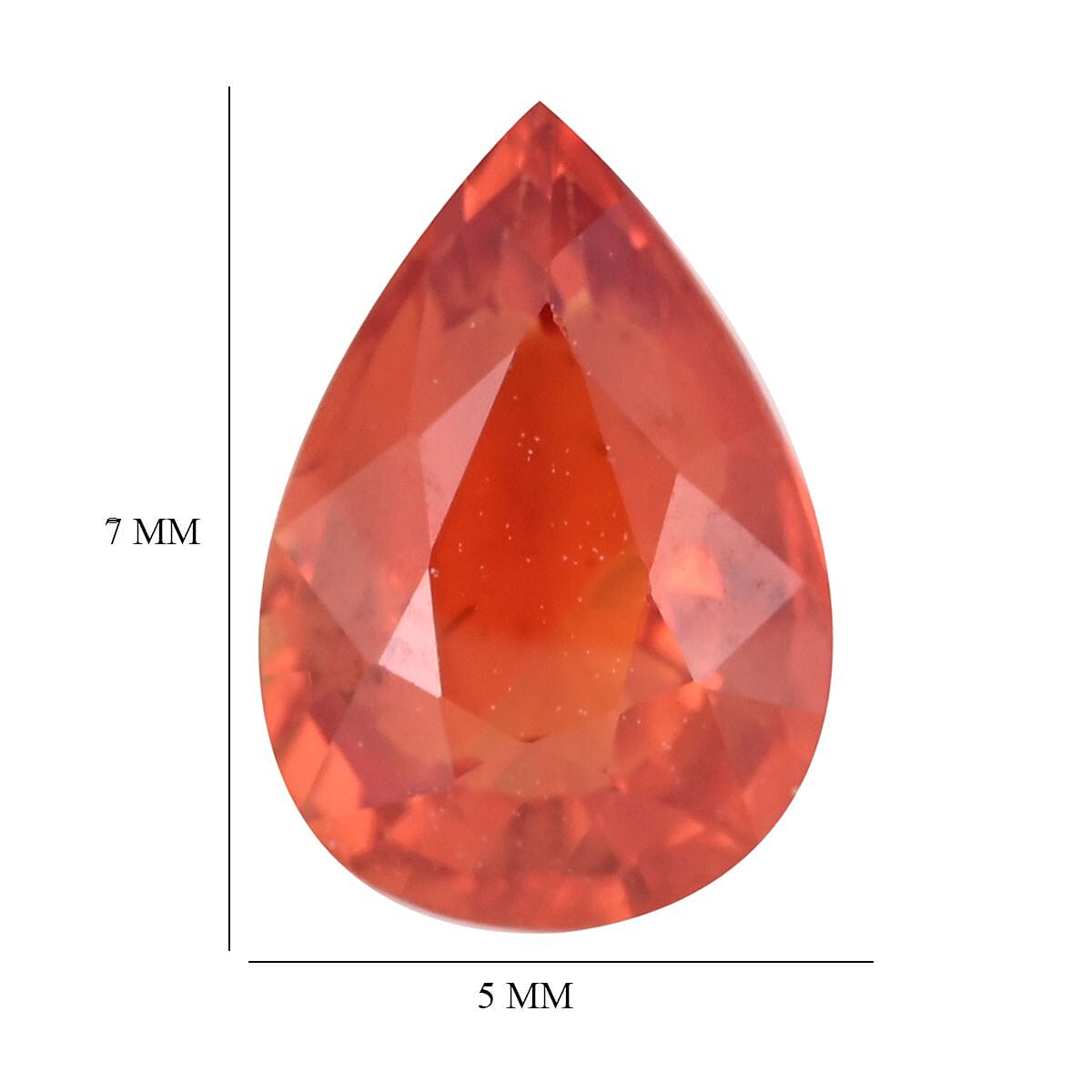 AAAA Red Sapphire (Pear 7x5 mm) 0.80 ctw