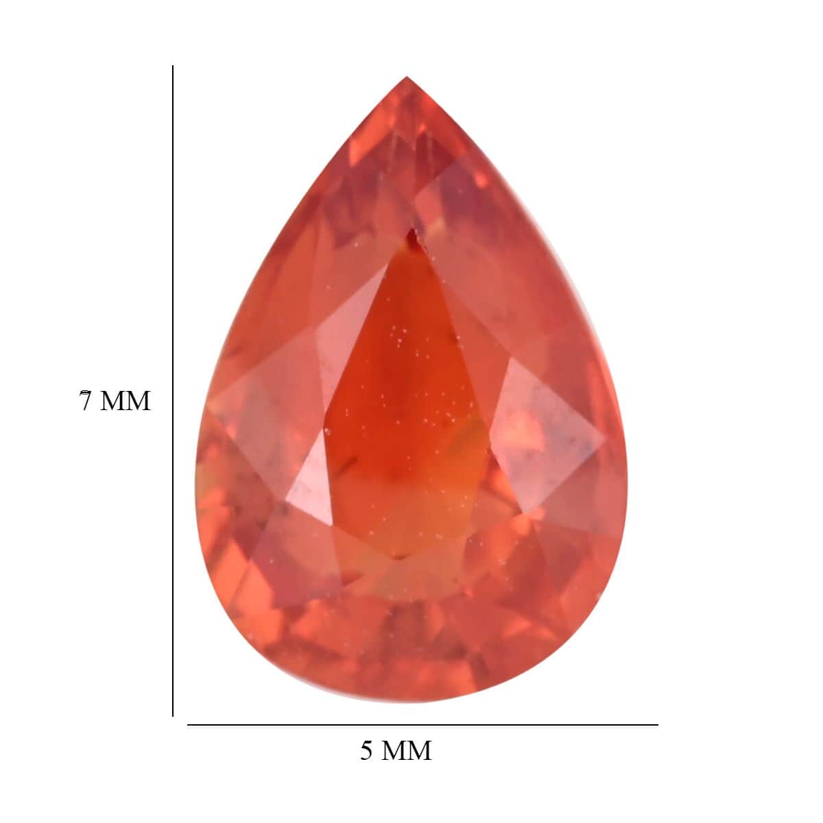 AAAA Red Sapphire (Pear 7x5 mm) 0.80 ctw image number 3