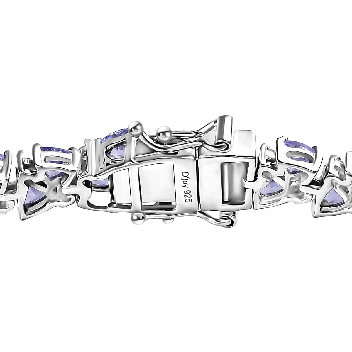Tanzanite and White Zircon Bracelet in Rhodium Over Sterling Silver (6.50 In) 10.35 ctw image number 3
