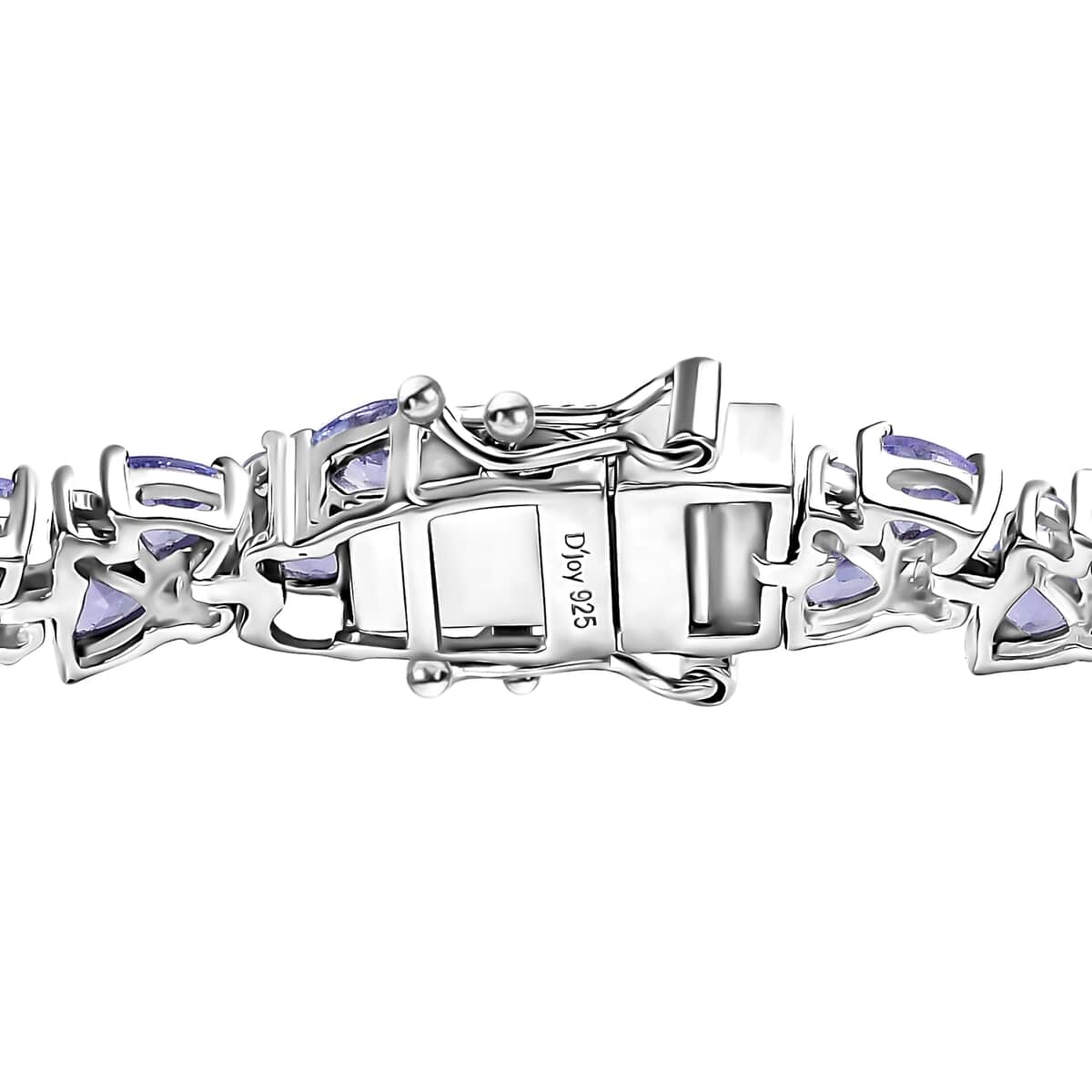 TLV Tanzanite, White Zircon Bracelet in Rhodium Over Sterling Silver (6.50 In) 10.35 ctw image number 3