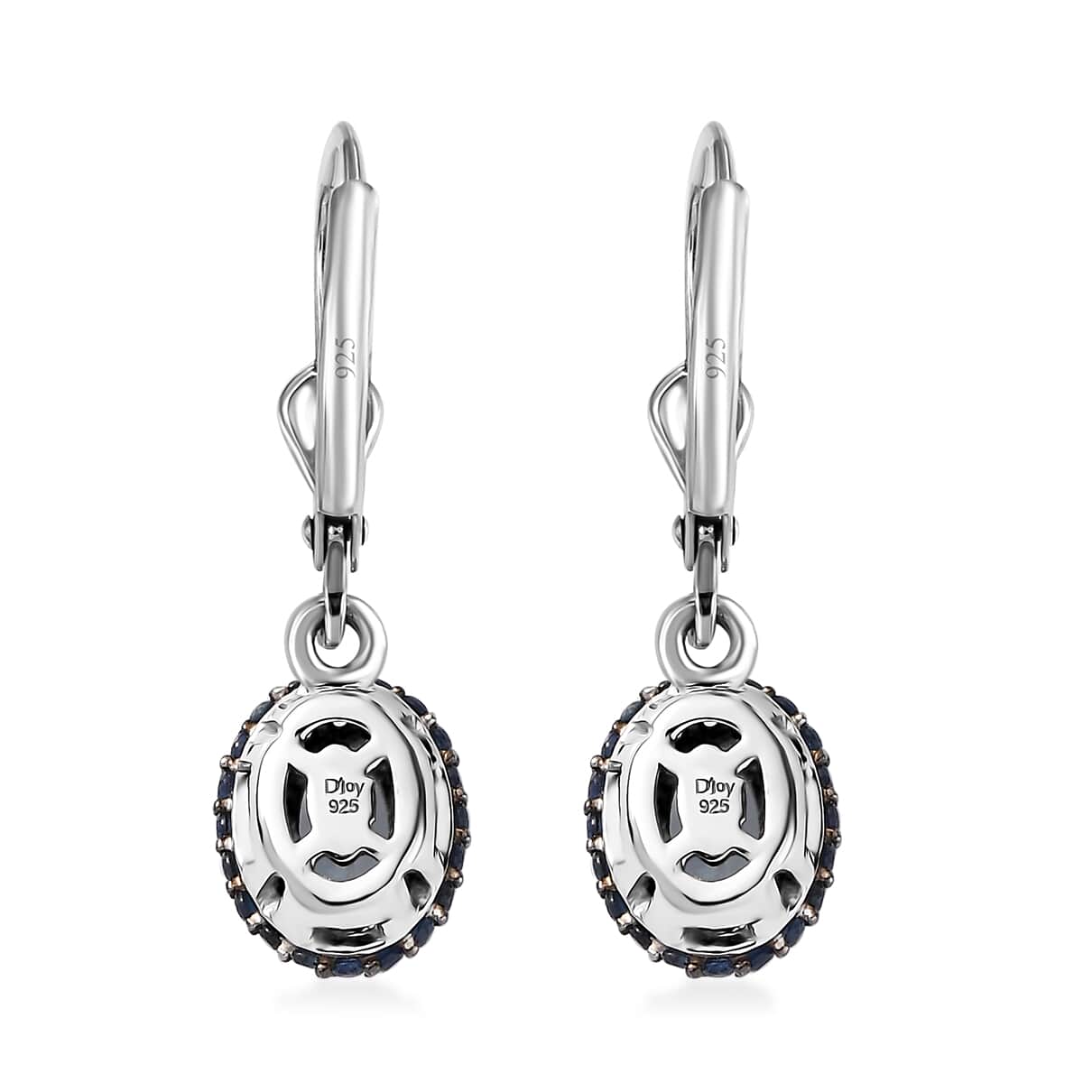 Premium Santa Maria Aquamarine and Multi Gemstone Lever Back Earrings in Platinum Over Sterling Silver 1.60 ctw image number 3