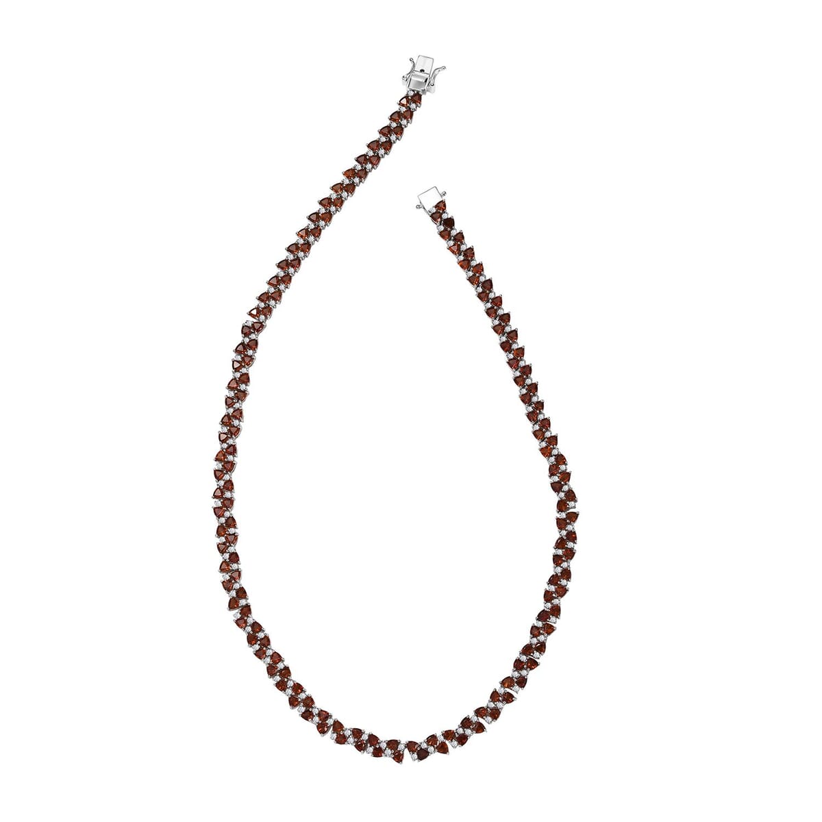 Santa Ana Madeira Citrine and White Zircon Necklace 18 Inches in Rhodium Over Sterling Silver 22.10 ctw image number 3