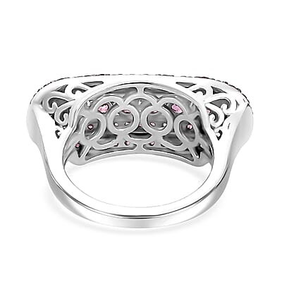 Tanzanian Wine Garnet Ring in Rhodium Over Sterling Silver (Size 10.0) 1.65 ctw