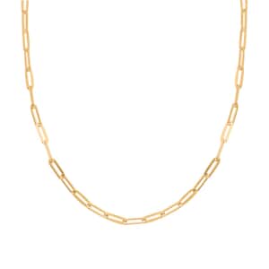 10K Yellow Gold 5.5mm Paper Clip Necklace 20 Inches 15.80 Grams