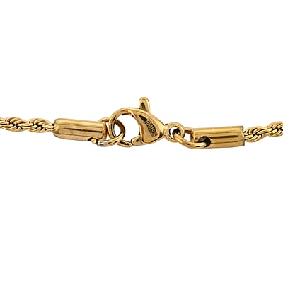 10K Yellow Gold 2.5mm Rope Necklace 18 Inches 2.95 Grams