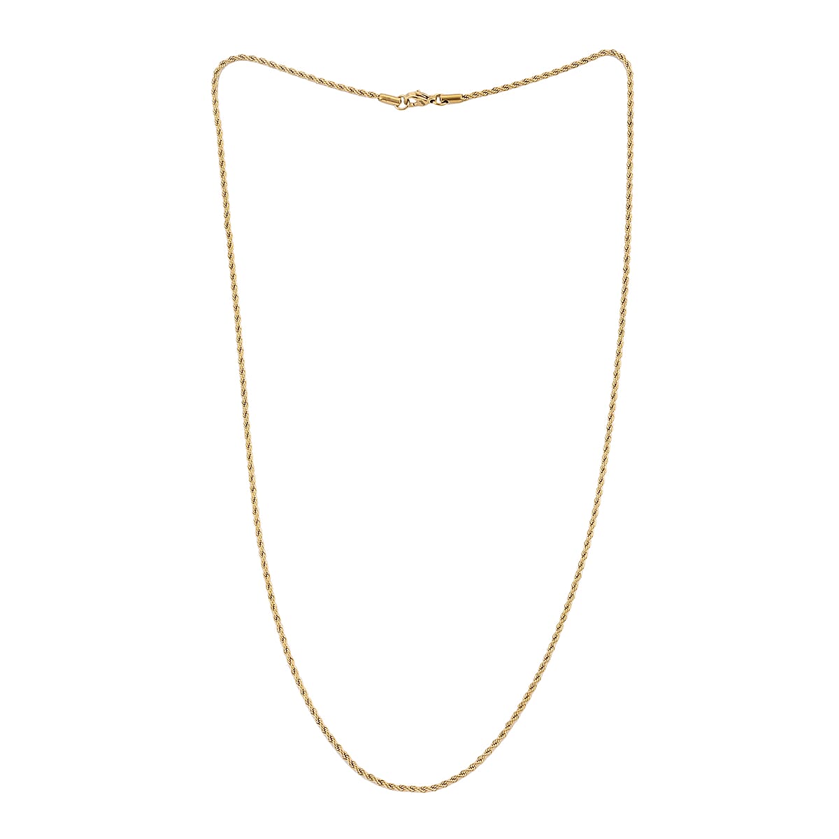 10K Yellow Gold 3.3mm Hollow Rope Necklace 20 Inches 3.30 Grams image number 1