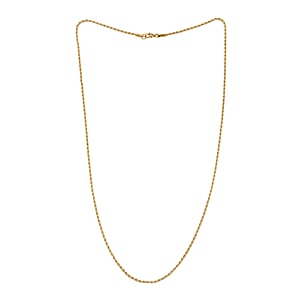 10K Yellow Gold 3.3mm Hollow Rope Necklace 22 Inches 3.60 Grams