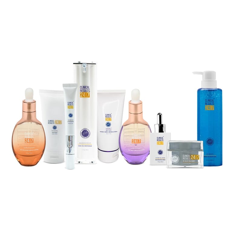 Clinical Results 24/7 Anniversary 9 Piece Nutri-cosmetic AM Advanced Wrinkle Defense, Nutri-cosmetic PM Rest, Relax, & Renew