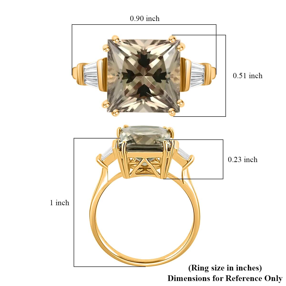 Certified and Appraised Iliana 18K Yellow Gold AAA Turkizite and G-H SI Diamond Ring (Size 7.5) 4.25 ctw image number 5