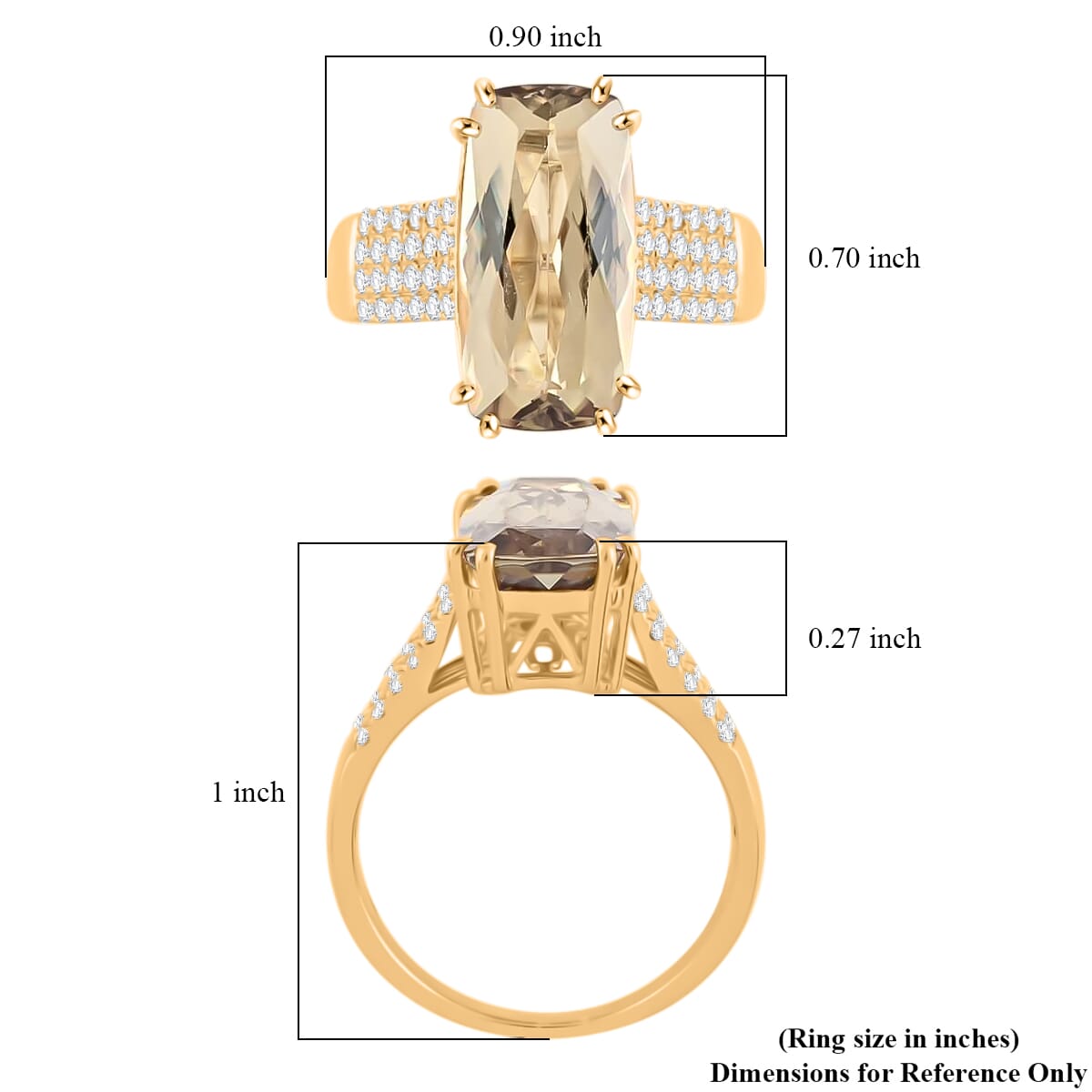 Certified & Appraised Iliana 18K Yellow Gold AAA Turkizite and G-H SI Diamond Ring (Size 7.5) 5.10 ctw image number 3