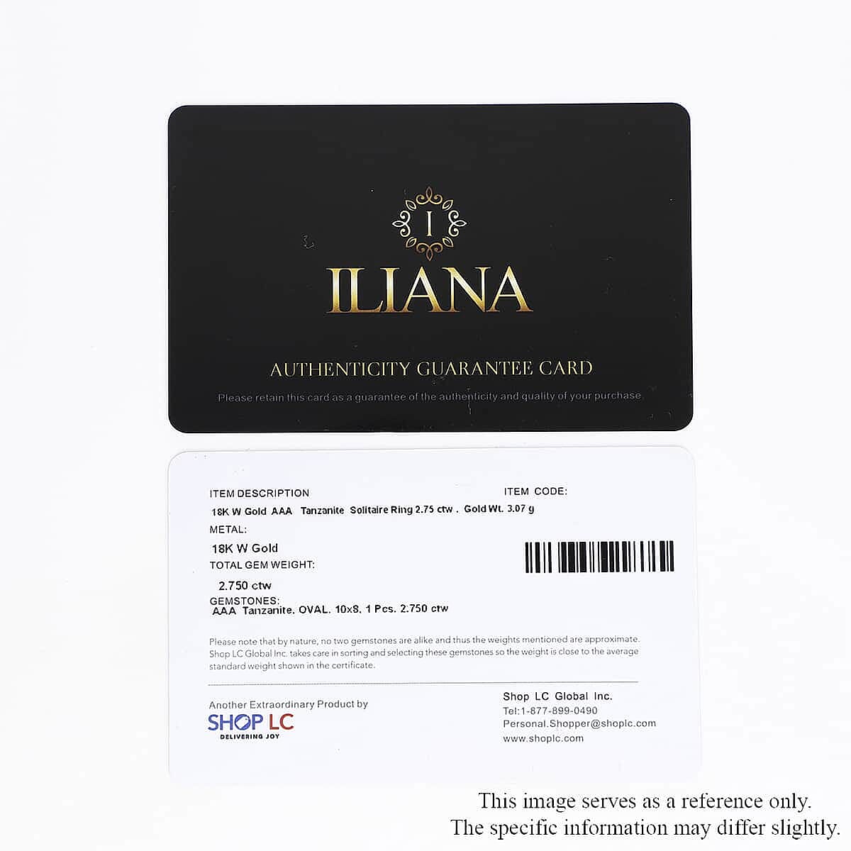 Ankur Treasure Chest Certified & Appraised Iliana 18K White Gold AAA Tanzanite Solitaire Ring (Size 9.5) 2.75 ctw image number 7