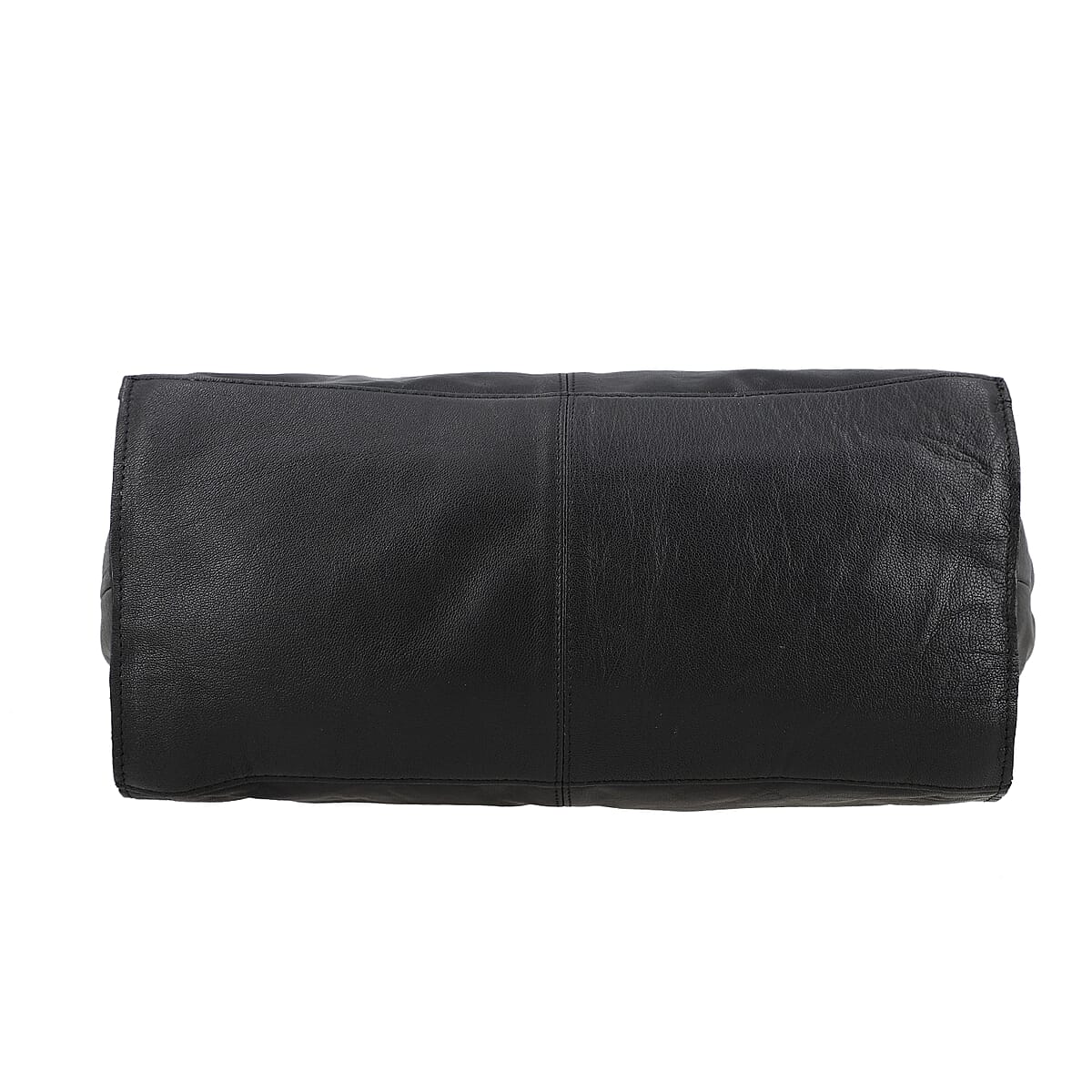 Black Genuine Leather Hobo Shoulder Bag image number 5