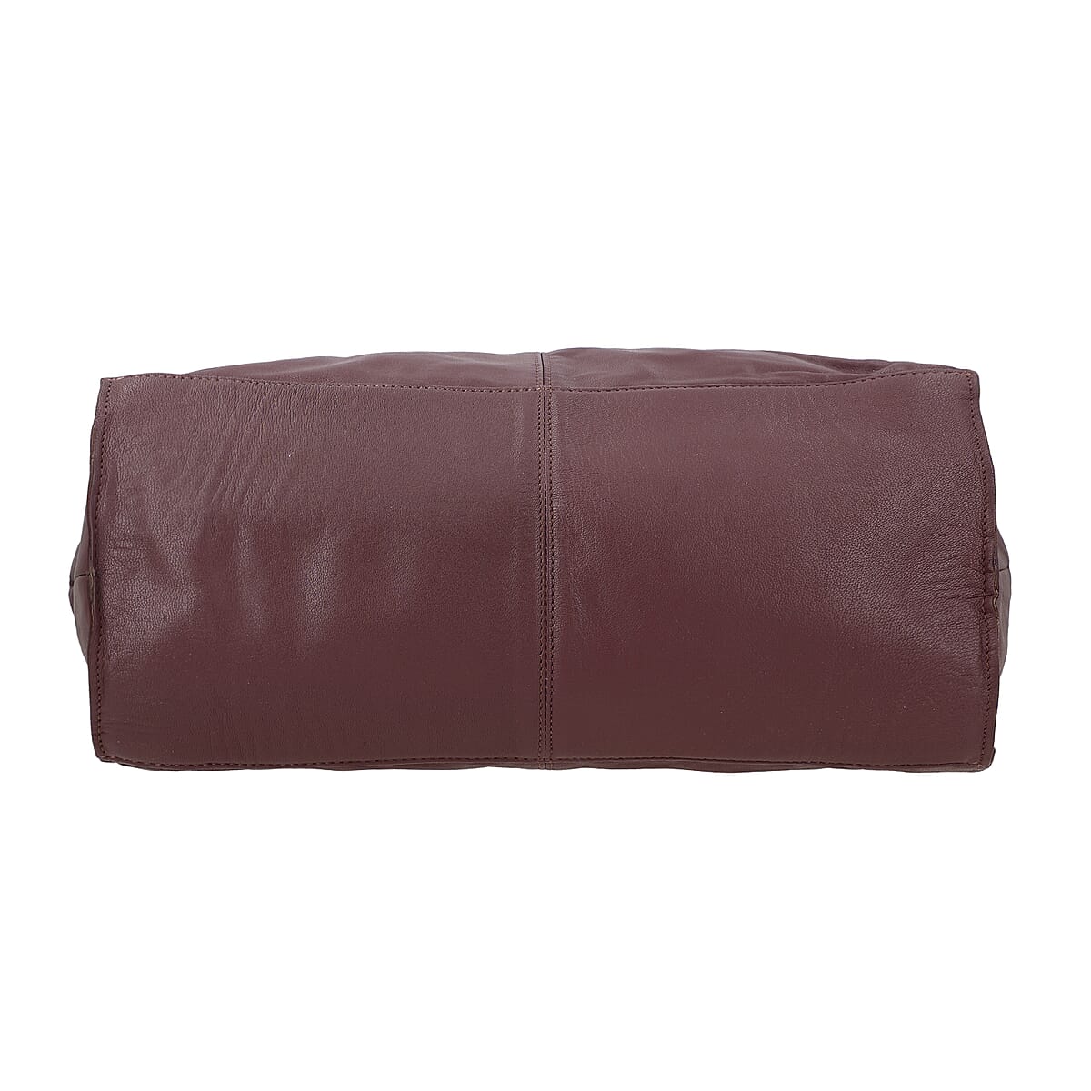 Burgundy Genuine Leather Hobo Shoulder Bag image number 6