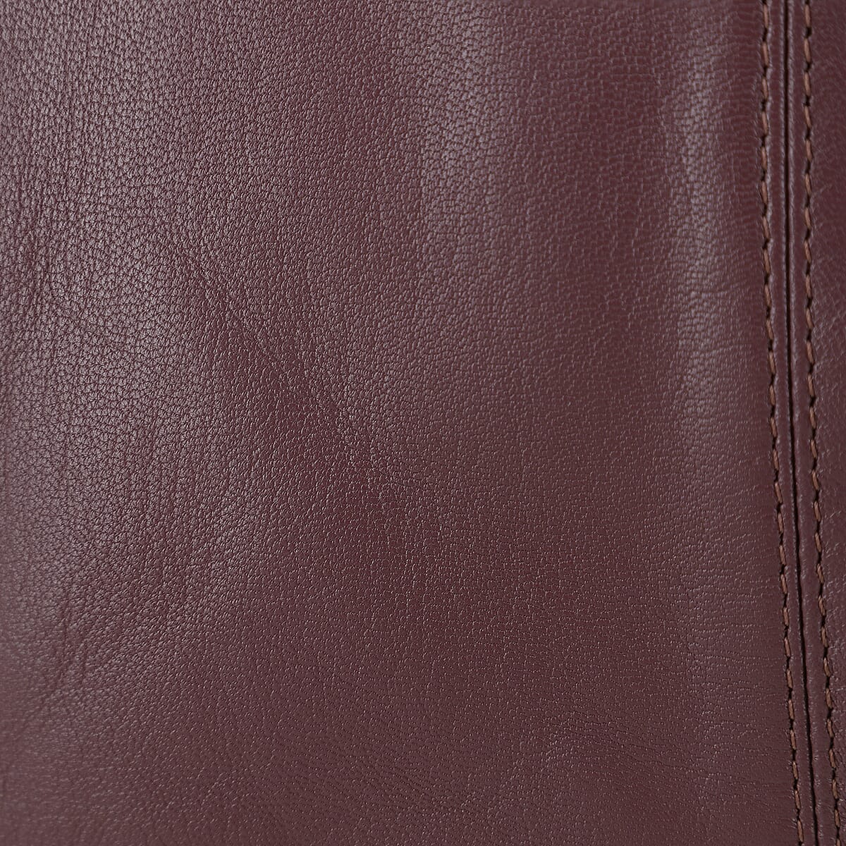 Burgundy Genuine Leather Hobo Shoulder Bag image number 7