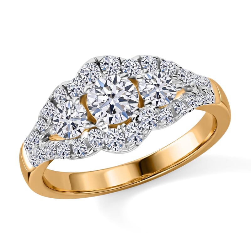 Luxuriant Lab Grown Diamond G-H SI 1.60 ctw Ring in 14K Yellow Gold (Size 6.0)