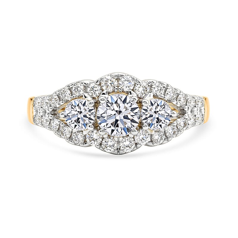 Luxuriant Lab Grown Diamond G-H SI 1.60 ctw Ring in 14K Yellow Gold (Size 6.0)