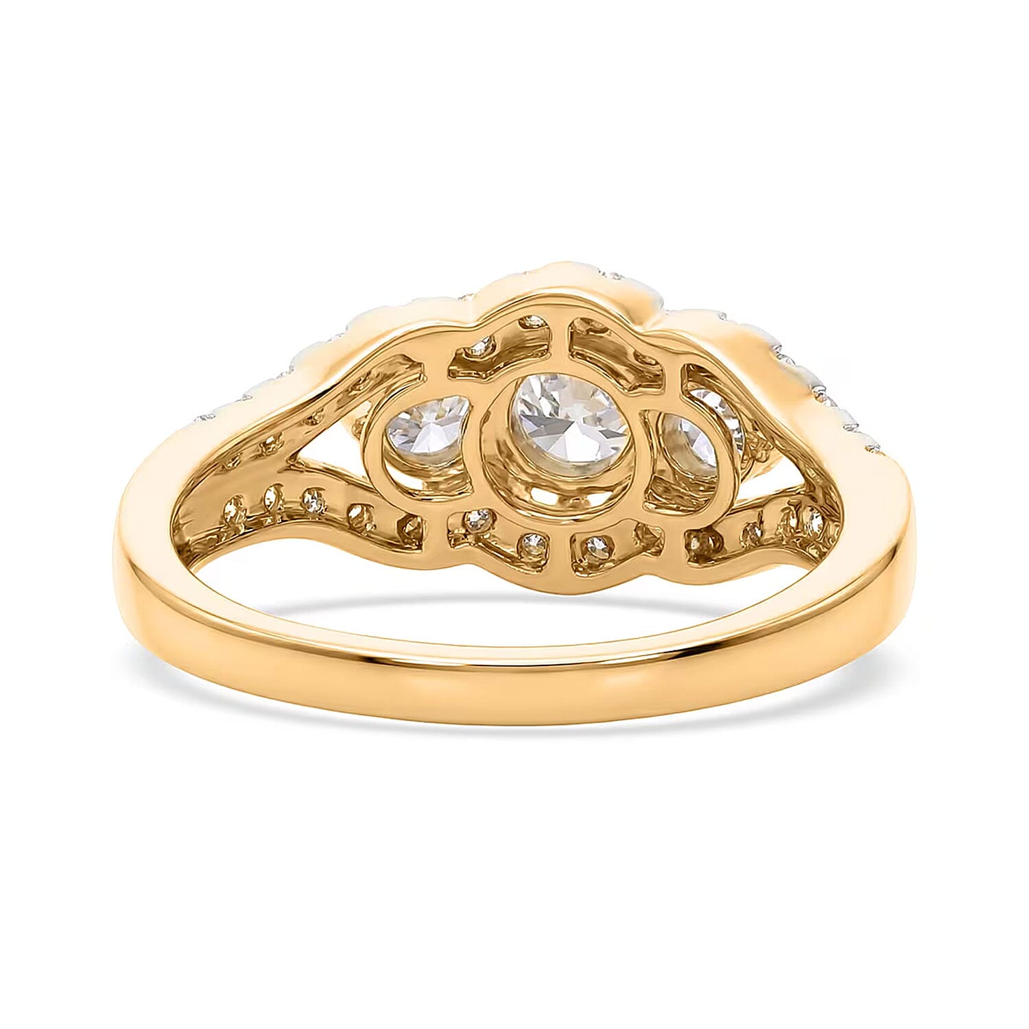14K Yellow Gold Luxuriant Lab Grown Diamond G-H SI Ring (Size 6.0) 1.60 ctw (Del. In 10-12 Days)