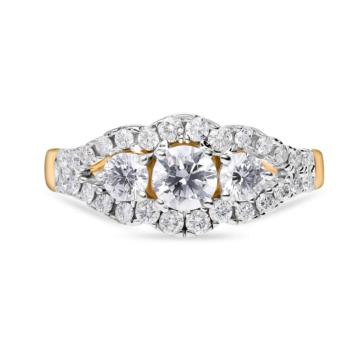 14K Yellow Gold Luxuriant Lab Grown Diamond G-H SI Ring (Size 7.0) 1.60 ctw image number 0