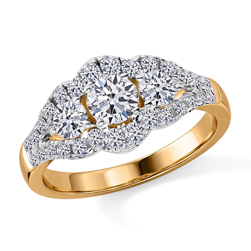 14K Yellow Gold Luxuriant Lab Grown Diamond G-H SI Ring (Size 7.0) 1.60 ctw