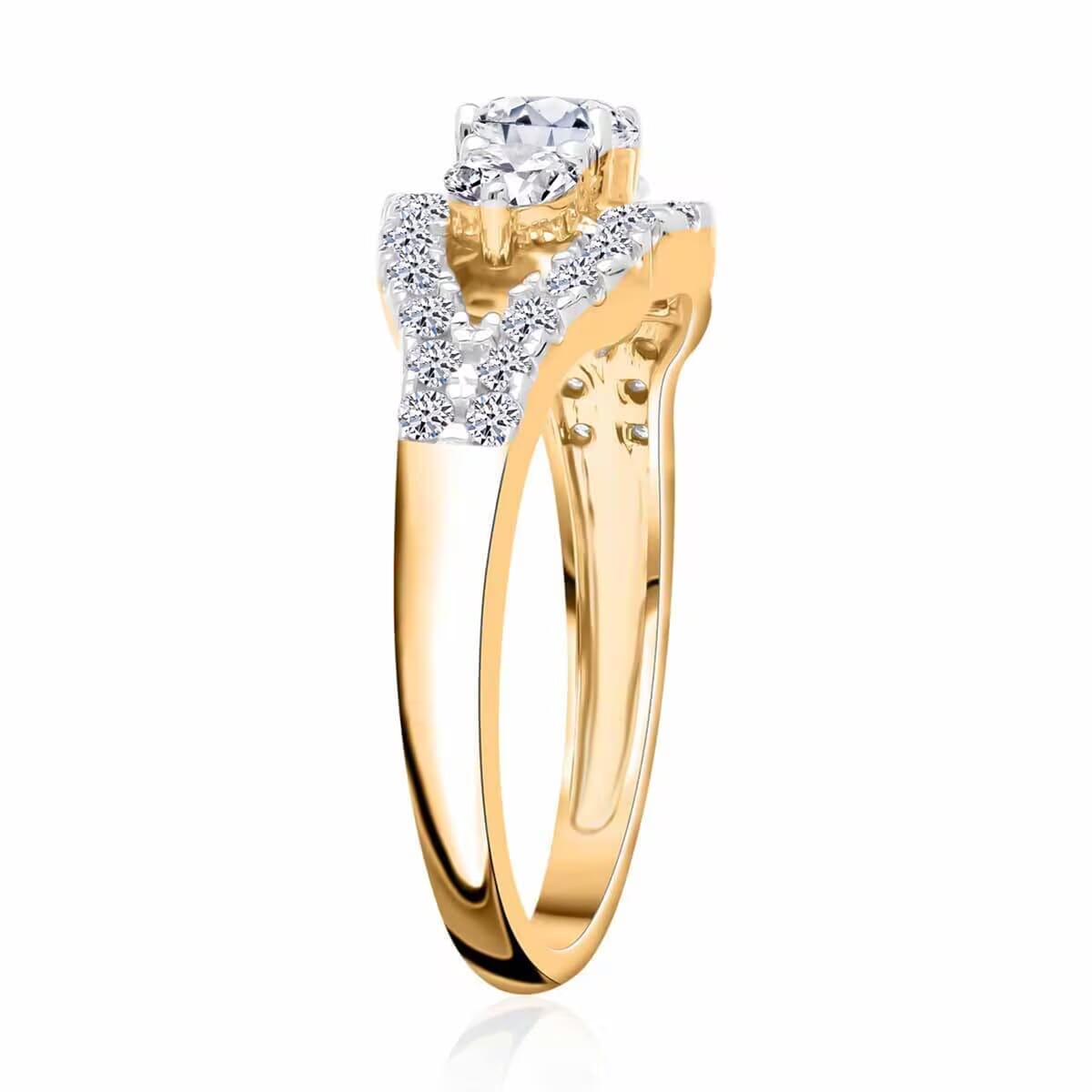 14K Yellow Gold Luxuriant Lab Grown Diamond G-H SI Ring (Size 8.0) 1.60 ctw image number 8