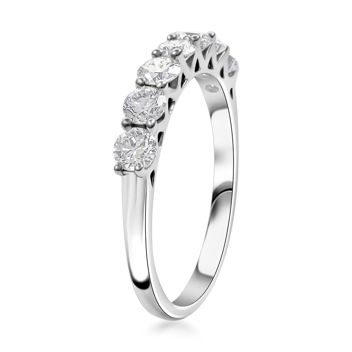 Buy Luxuriant Lab Grown Diamond SI Ring in Platinum Over Sterling ...