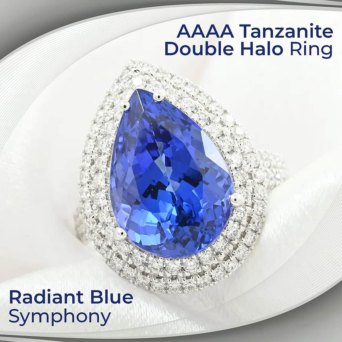 Certified & Appraised Rhapsody 950 Platinum AAAA Tanzanite and E-F VS Diamond Ring (Size 11.0) 9.10 Grams 5.10 ctw image number 1