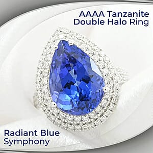Certified & Appraised Rhapsody AAAA Tanzanite and E-F VS Diamond 5.10 ctw Ring in 950 Platinum (Size 8.5) 9.10 Grams