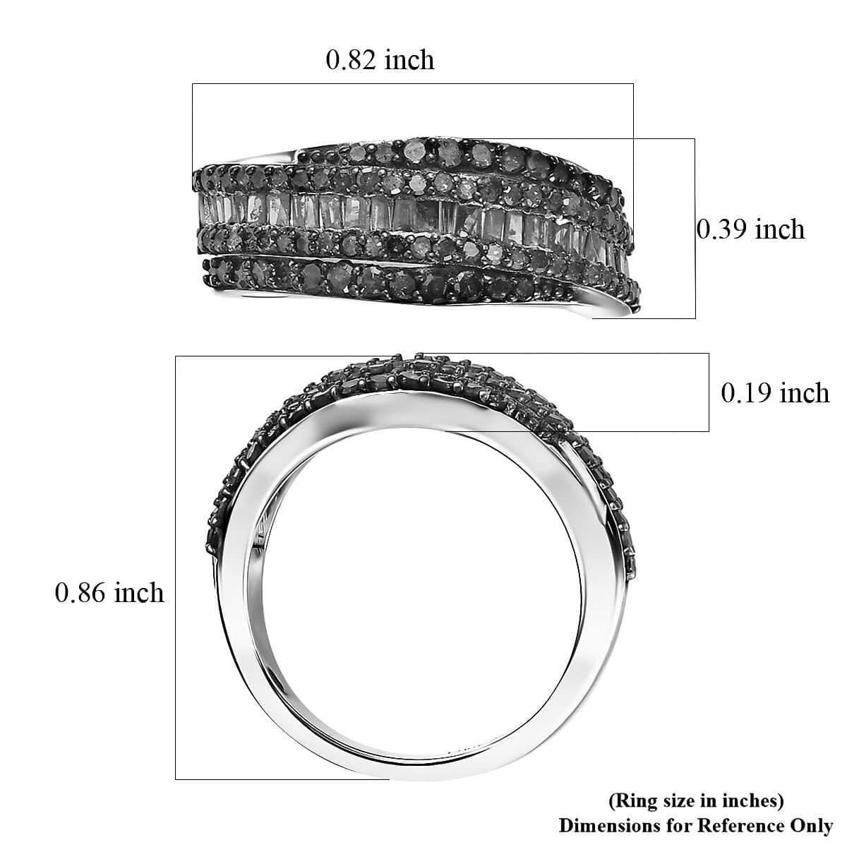 Green Diamond Ring in Rhodium Over Sterling Silver (Size 10.0) 1.00 ctw image number 5