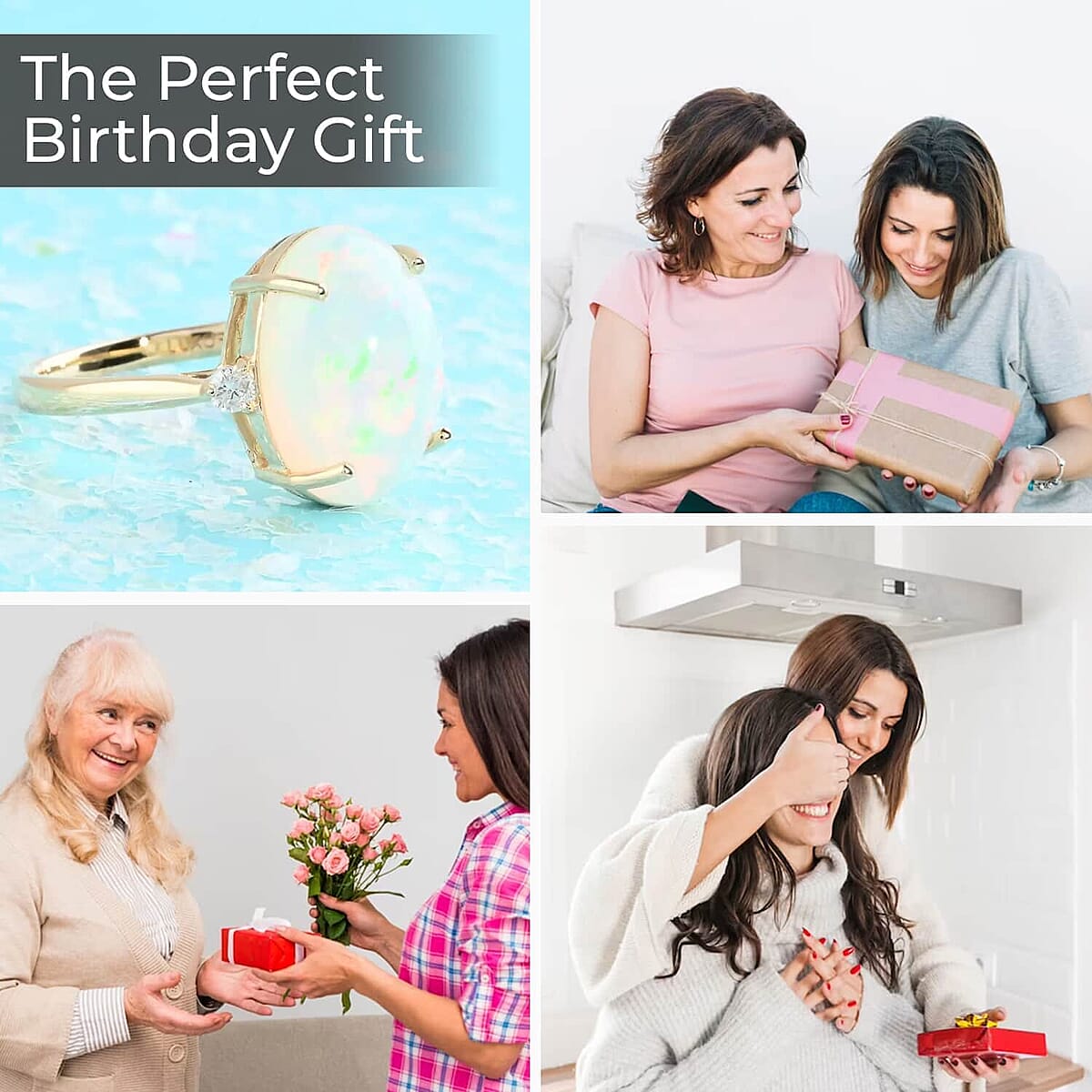 Luxoro AAA Ethiopian Welo Opal Ring, Certified & Appraised Opal Ring, Diamond Accent Ring, 14K Yellow Gold Ring, Opal Three Stone Ring, Wedding Rings 3.60 ctw (Size 11) image number 4