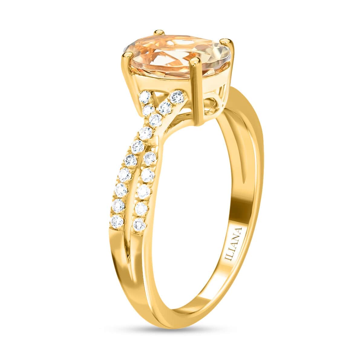 Certified and Appraised Iliana 18K Yellow Gold AAA Turkizite and G-H SI Diamond Ring (Size 10.5) 1.85 ctw image number 3