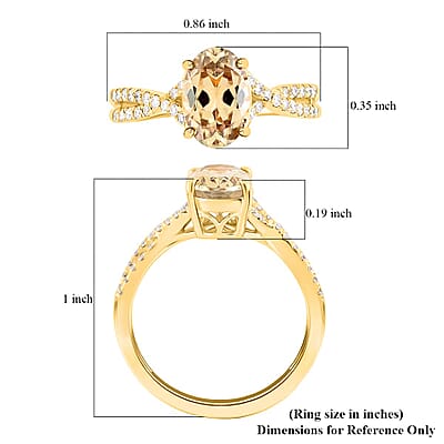 Certified and Appraised Iliana 18K Yellow Gold AAA Turkizite and G-H SI Diamond Ring (Size 11.0) 1.85 ctw