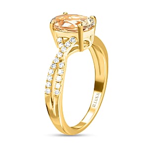Certified and Appraised Iliana 18K Yellow Gold AAA Turkizite and G-H SI Diamond Ring (Size 7.5) 1.85 ctw