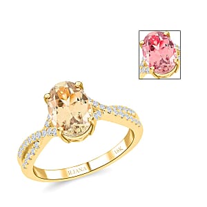 Certified and Appraised Iliana 18K Yellow Gold AAA Turkizite and G-H SI Diamond Ring (Size 9.5) 1.85 ctw