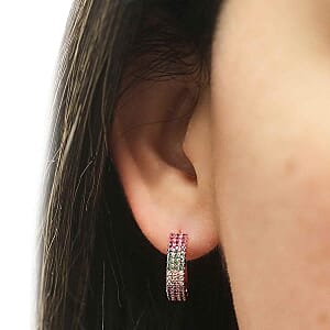 Simulated Multi Diamond Earrings