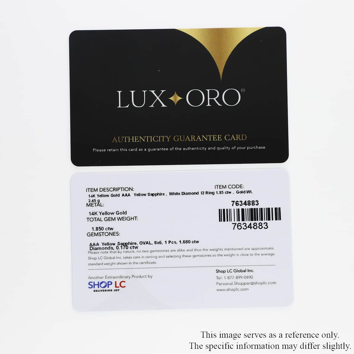 Certified & Appraised Luxoro 14K Yellow Gold AAA Yellow Sapphire and I2 Diamond Ring (Size 6.5) 1.85 ctw image number 7