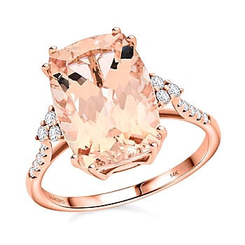 5 / Morganite / 14K Gold - Product card gallery slide 1 (10177196556601)