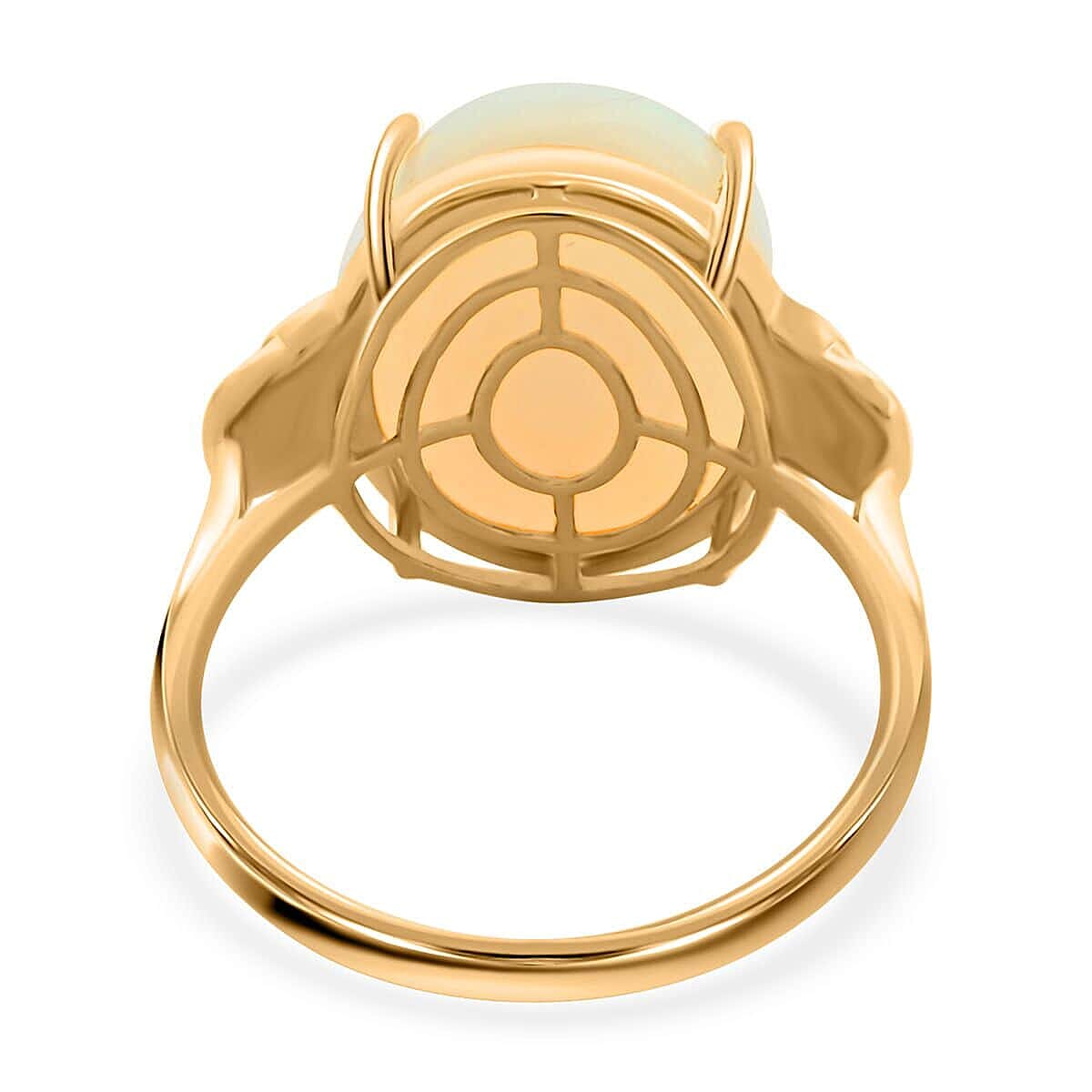 Certified and Appraised Iliana 18K Yellow Gold AAA Ethiopian Welo Opal and G-H SI Diamond Ring (Size 5.0) 4.20 Grams 10.15 ctw image number 3