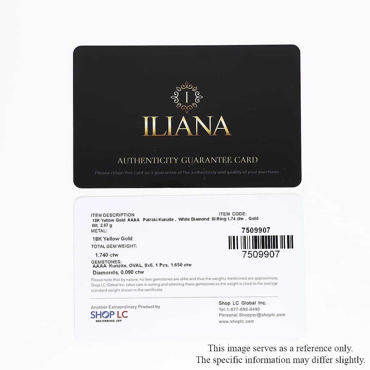 =Certified & Appraised Iliana 18K Yellow Gold AAA Patroke Kunzite and G-H SI Diamond Ring (Size 9.5) 1.75 ctw image number 5