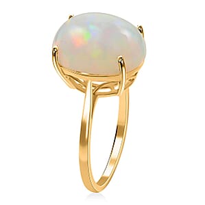 Certified and Appraised Luxoro 10K Yellow Gold AAA Ethiopian Welo Opal Solitaire Ring (Size 7.5) 6.85 ctw