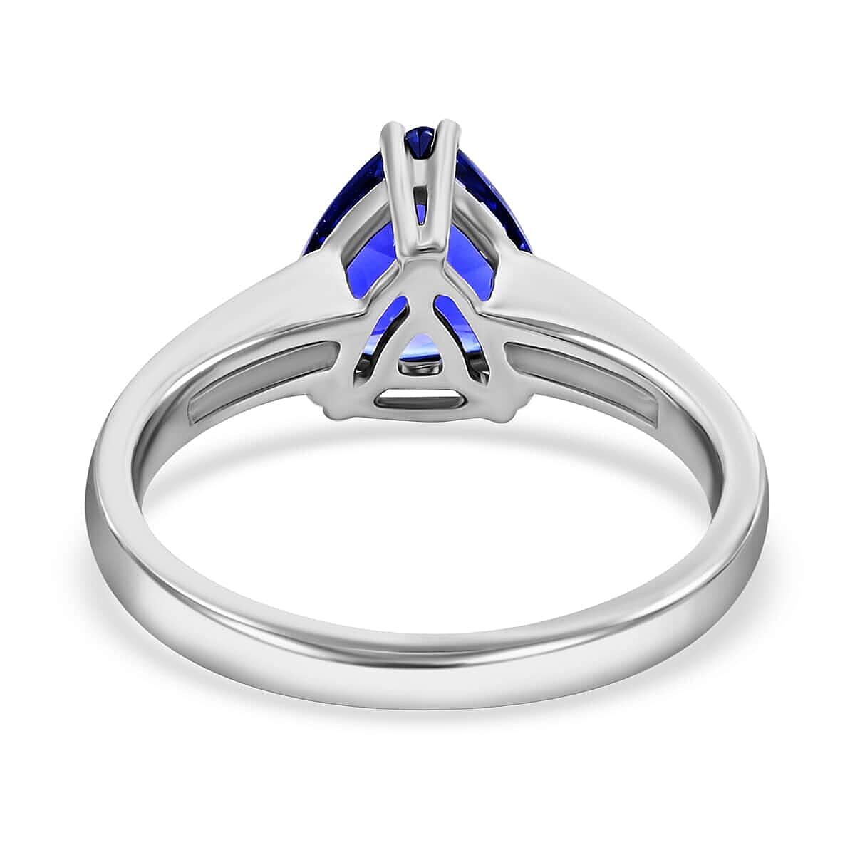 Certified and Appraised Rhapsody 950 Platinum AAAA Tanzanite and E-F VS Diamond Ring (Size 9.5) 5.20 Grams 2.10 ctw image number 3