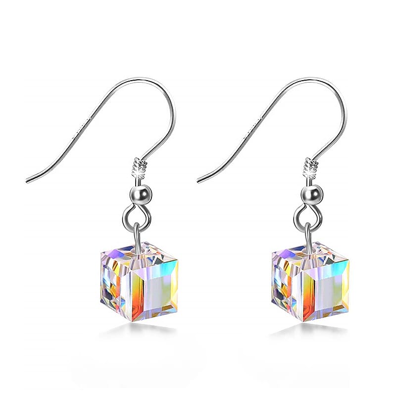 Austrian Crystal Earrings in Platinum Bond