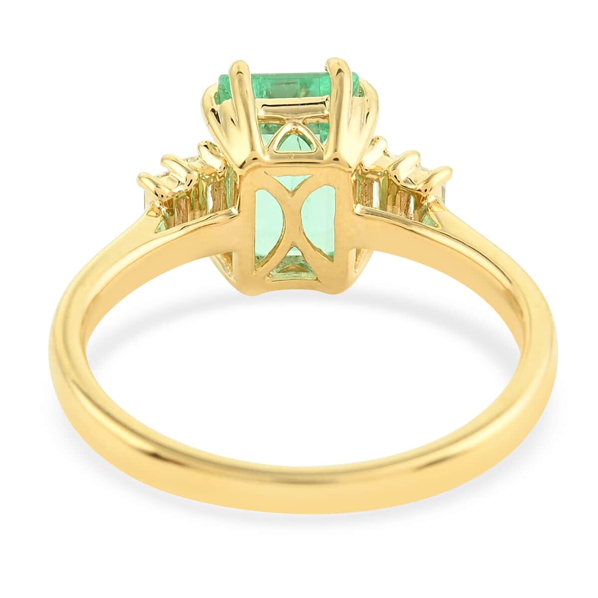 ONE OF A KIND Iliana AAA Boyaca Colombian Emerald and G-H SI Diamond 2.05 ctw Ring in 18K Yellow Gold (Size 6.0) image number 3