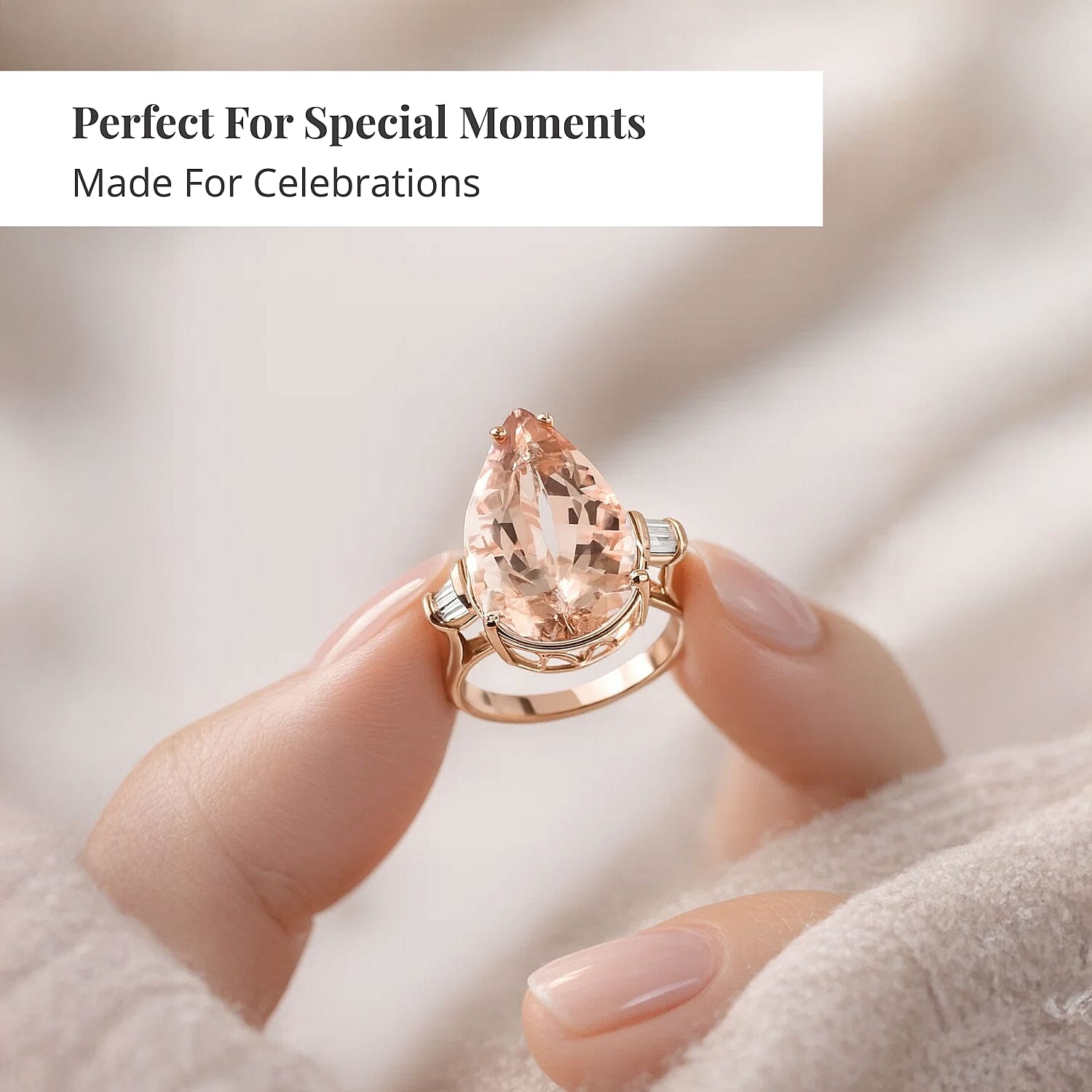 Certified and Appraised Iliana AAA Marropino Morganite and G-H SI Diamond 11.85 ctw Ring in 18K Rose Gold (Size 6.0) 5.95 Grams