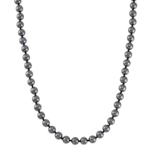 Terahertz 9-11mm Beaded Necklace 24 Inches in Rhodium Over Sterling Silver 360.00 ctw
