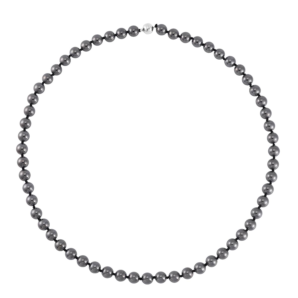 Terahertz 9-11mm Beaded Necklace 24 Inches in Rhodium Over Sterling Silver 360.00 ctw image number 2