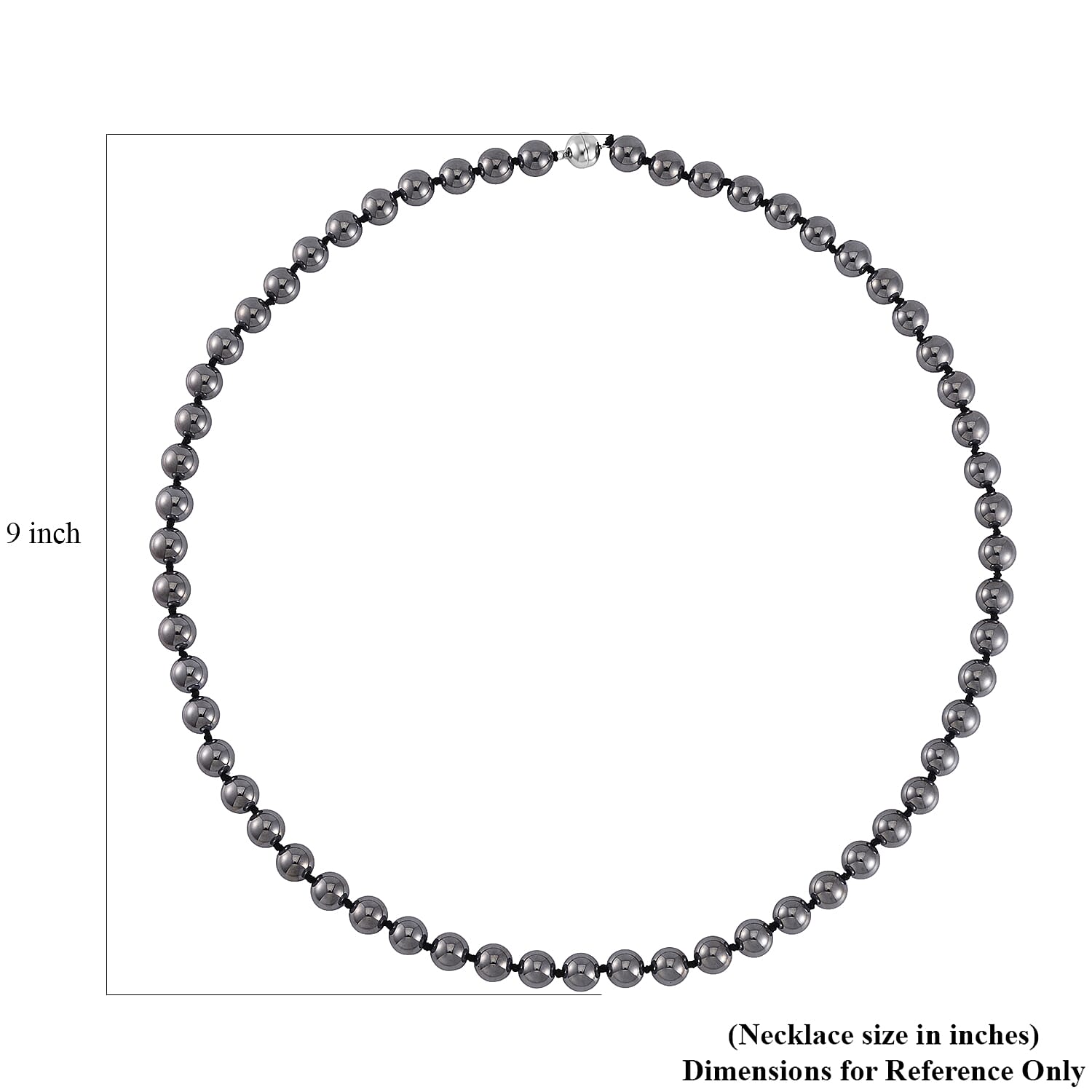 Terahertz 9-11mm Beaded Necklace 24 Inches in Rhodium Over Sterling Silver 360.00 ctw