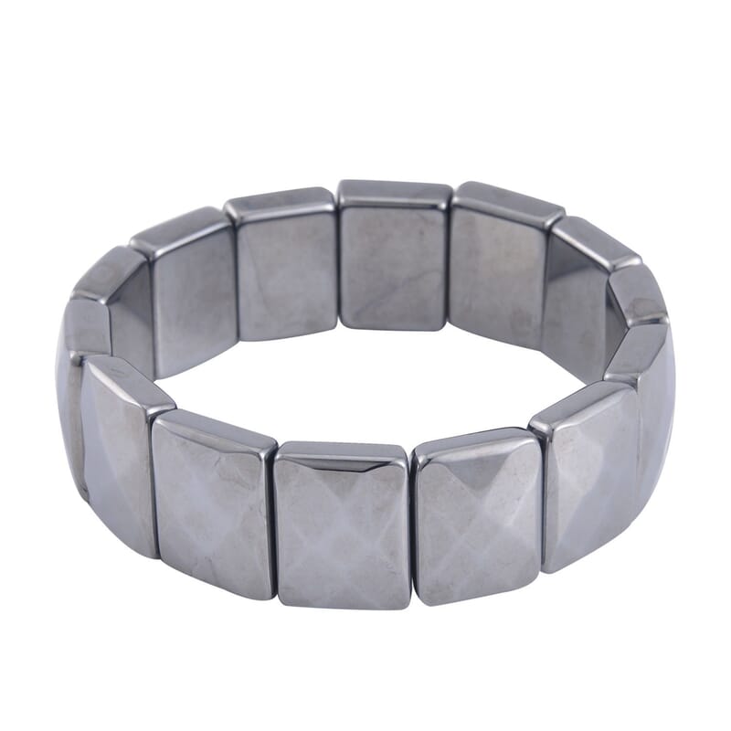 Terahertz Cushion Block Stretch Bracelet 230.00 ctw