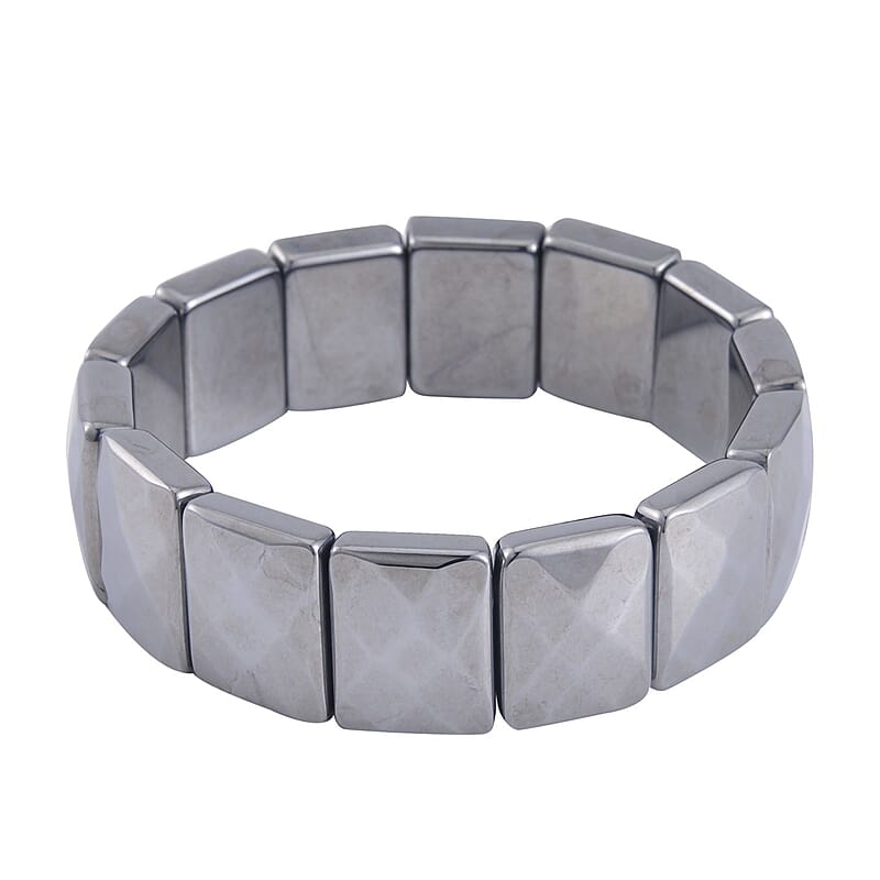 Terahertz Cushion Block Stretch Bracelet 230.00 ctw