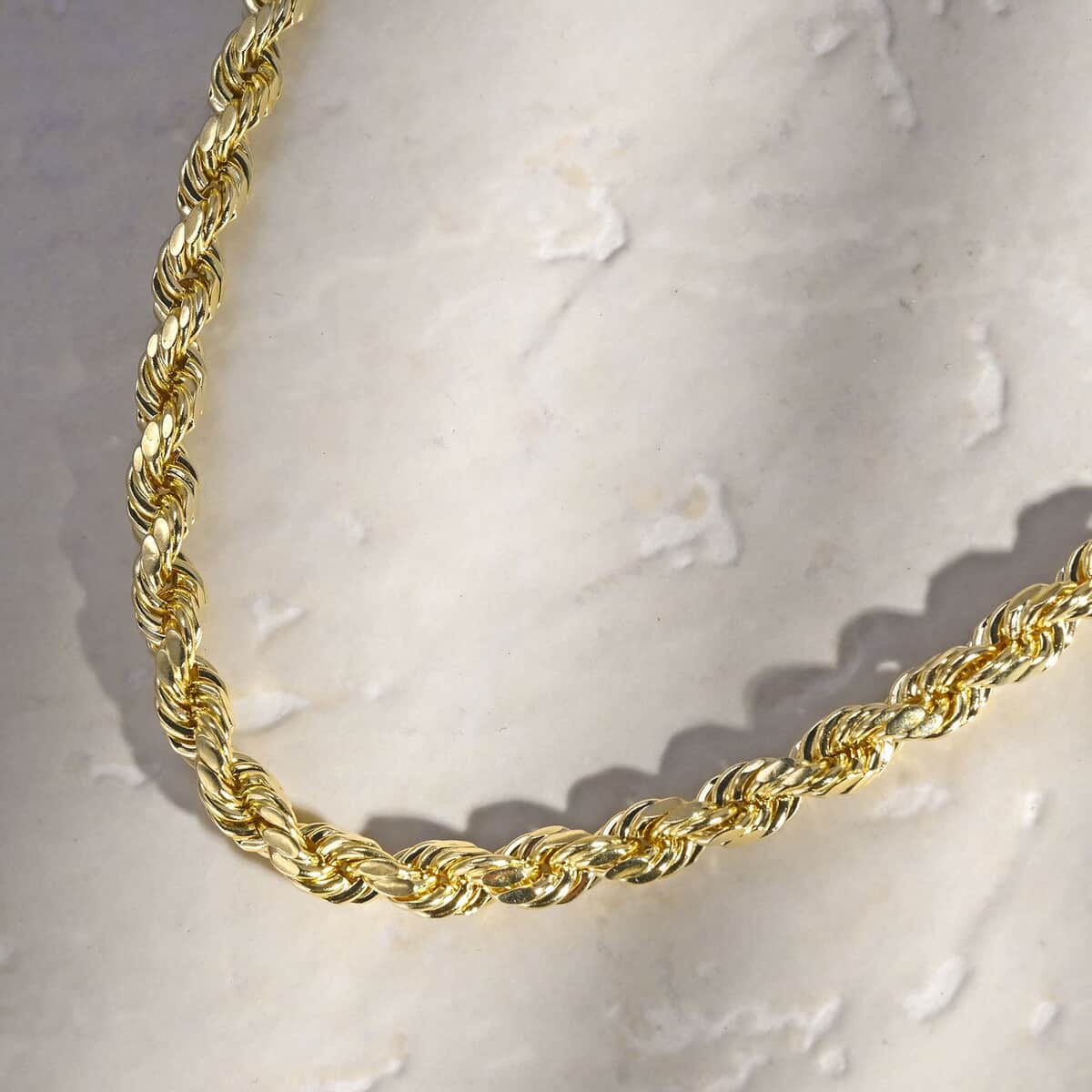 10K Yellow Gold 7mm Rope Chain Necklace 22 Inches 17 Grams image number 1